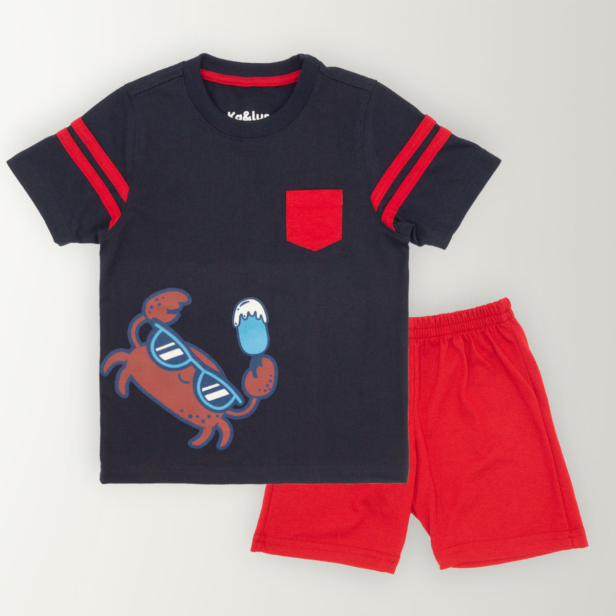 Conjunto BEACH infantil playera + short a combinación