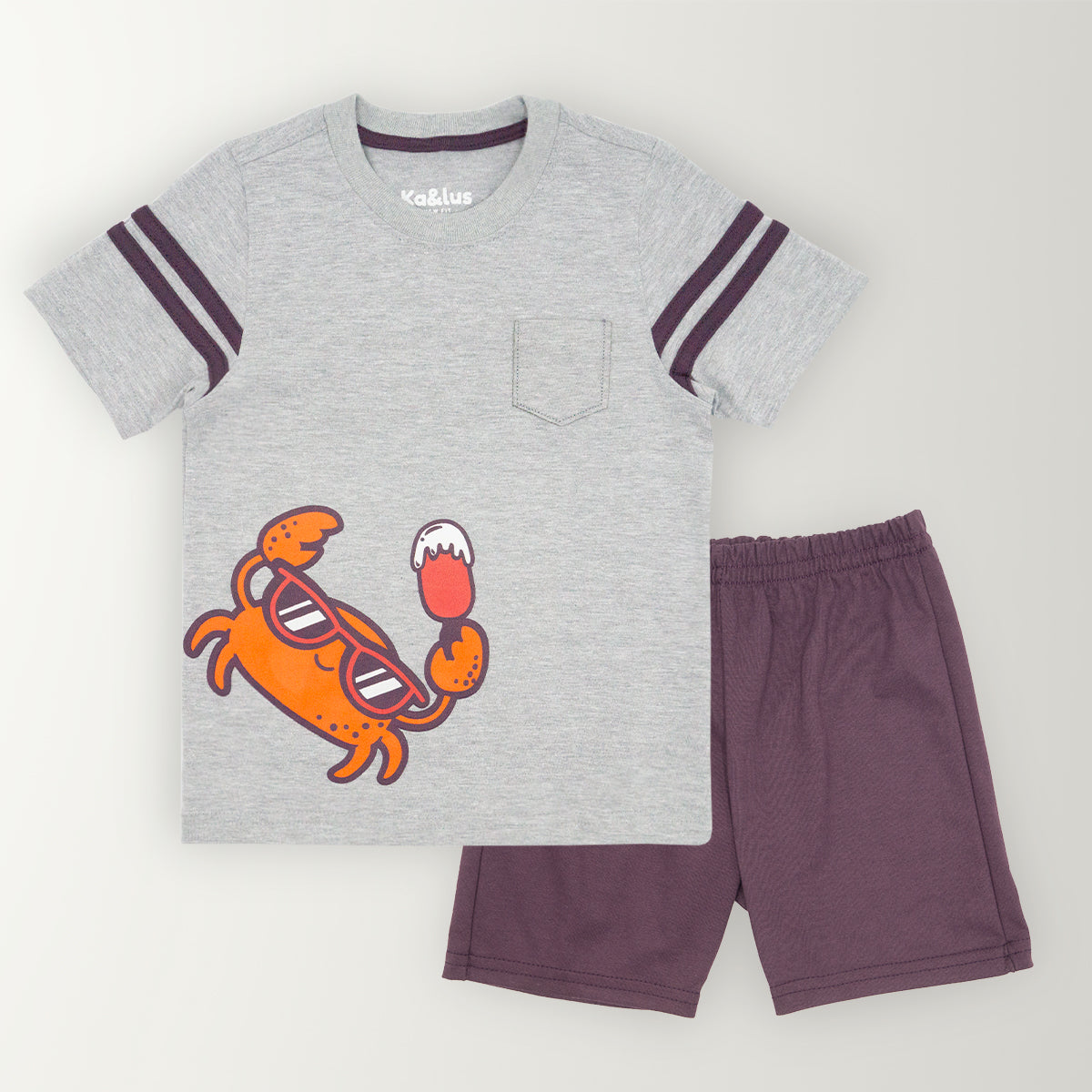 Conjunto BEACH infantil playera + short a combinación