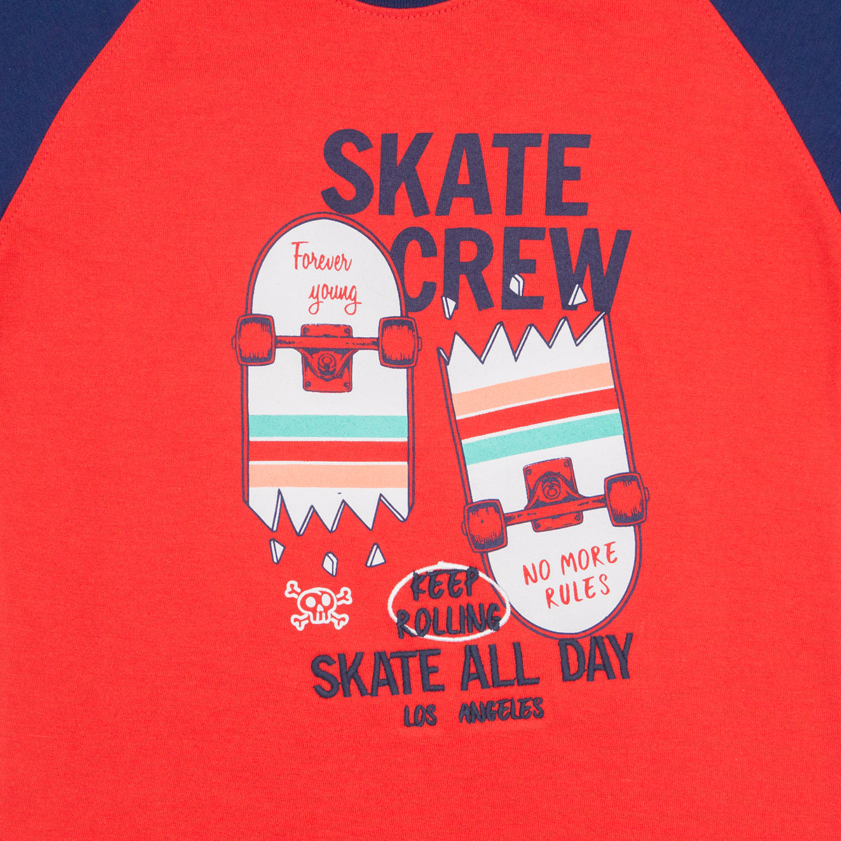 Playera Cuello Redondo Skate Juvenil