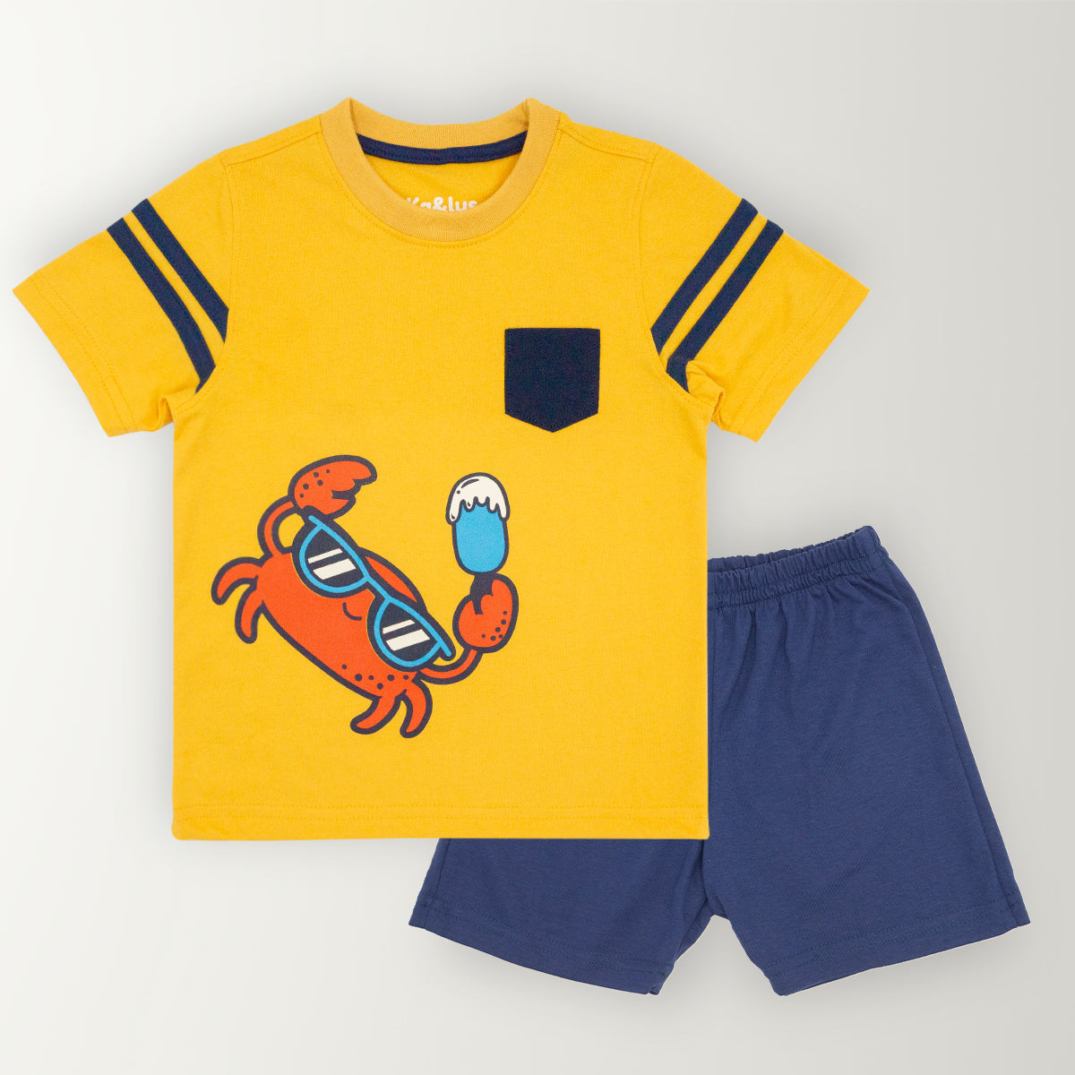 Conjunto BEACH infantil playera + short a combinación