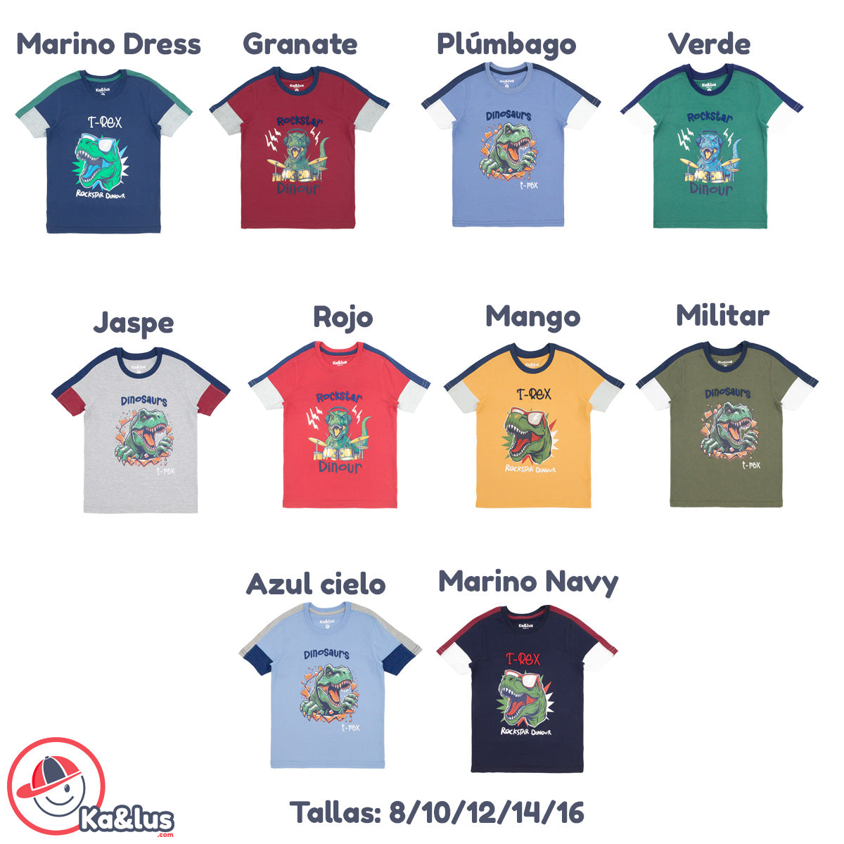 Playera Cuello Redondo Dino