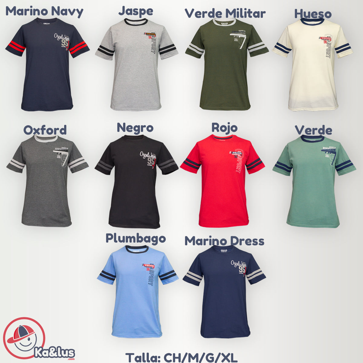 Playera para Caballero Cuello Redondo Jeans