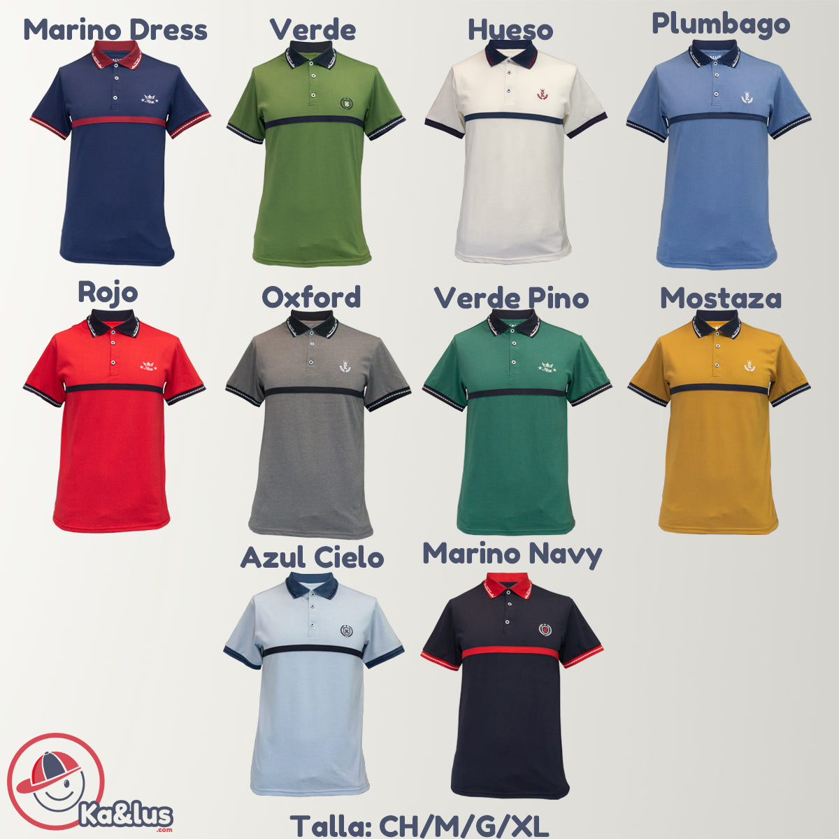 Playera polo KING manga corta para caballero