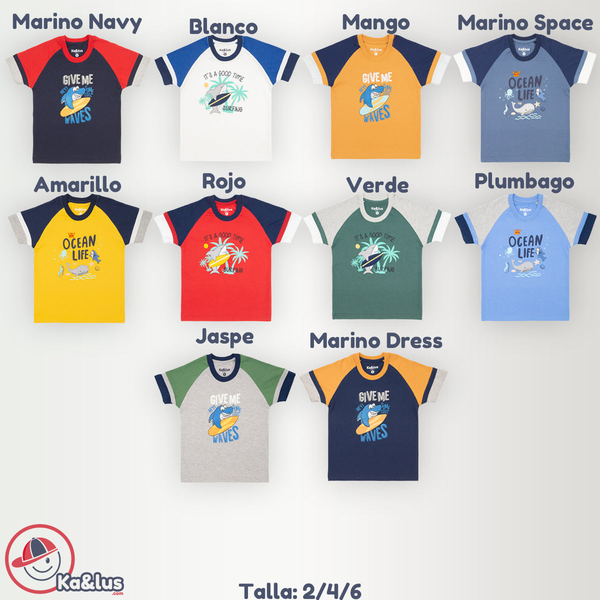 Playera Cuello Redondo Waves Infantil