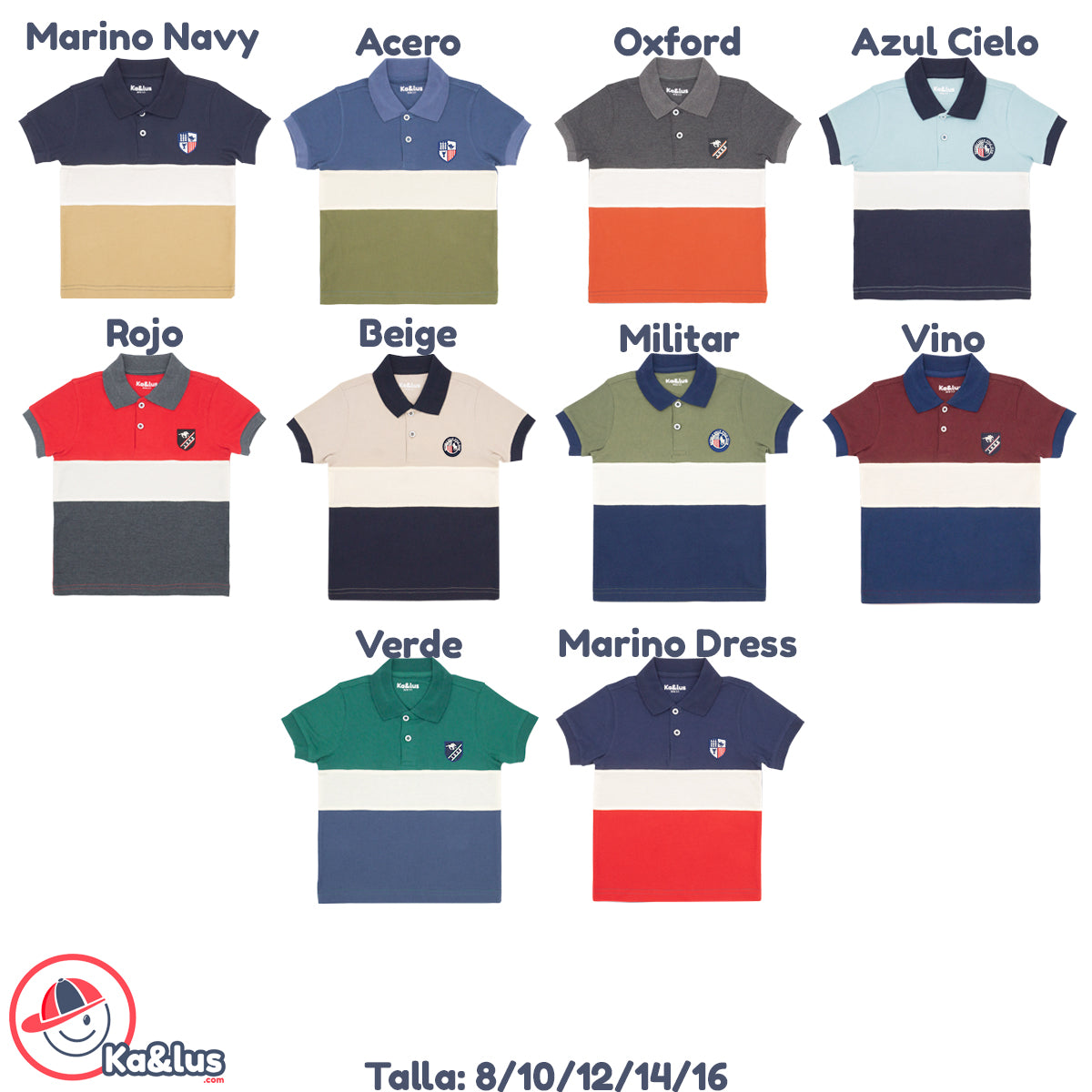 Playera Pique Bloques Juvenil