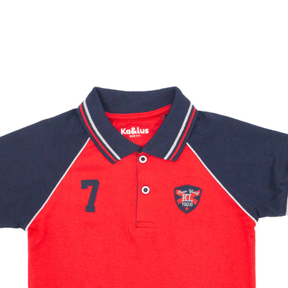 Playera polo mc MANGA RANGLA juvenil