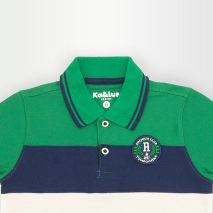 Playera polo BLOQUES manga corta Infantil