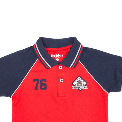 Playera polo mc MANGA RANGLA infantil