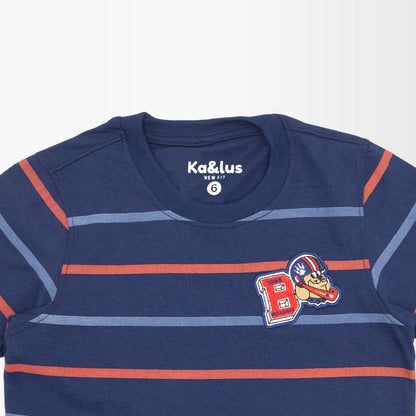 Playera Cuello Redondo Rayas Infantil