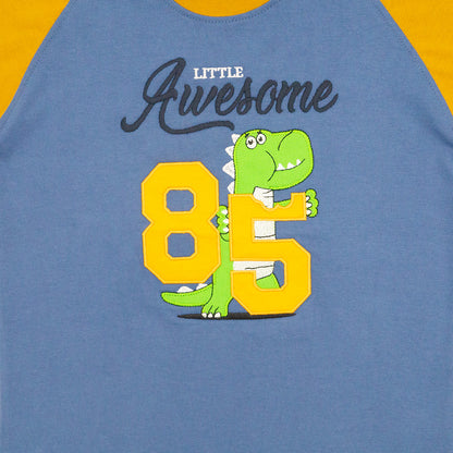 Playera redondo RAPTOR manga corta para niño infantil