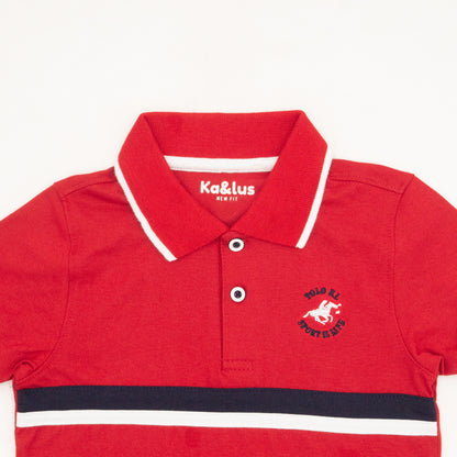 Playera polo LINE manga corta juvenil