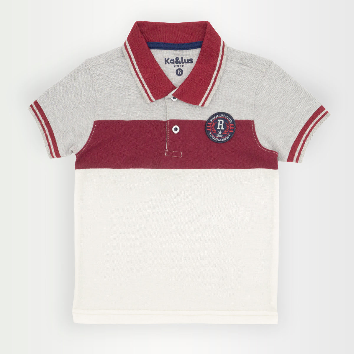 Playera polo BLOQUES manga corta Infantil