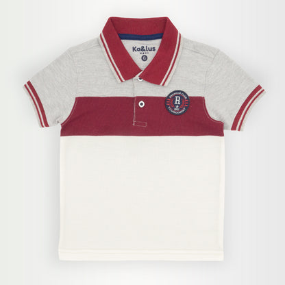 Playera polo BLOQUES manga corta Infantil