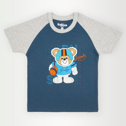 Playera redondo CARTOON infantil manga corta Kalus