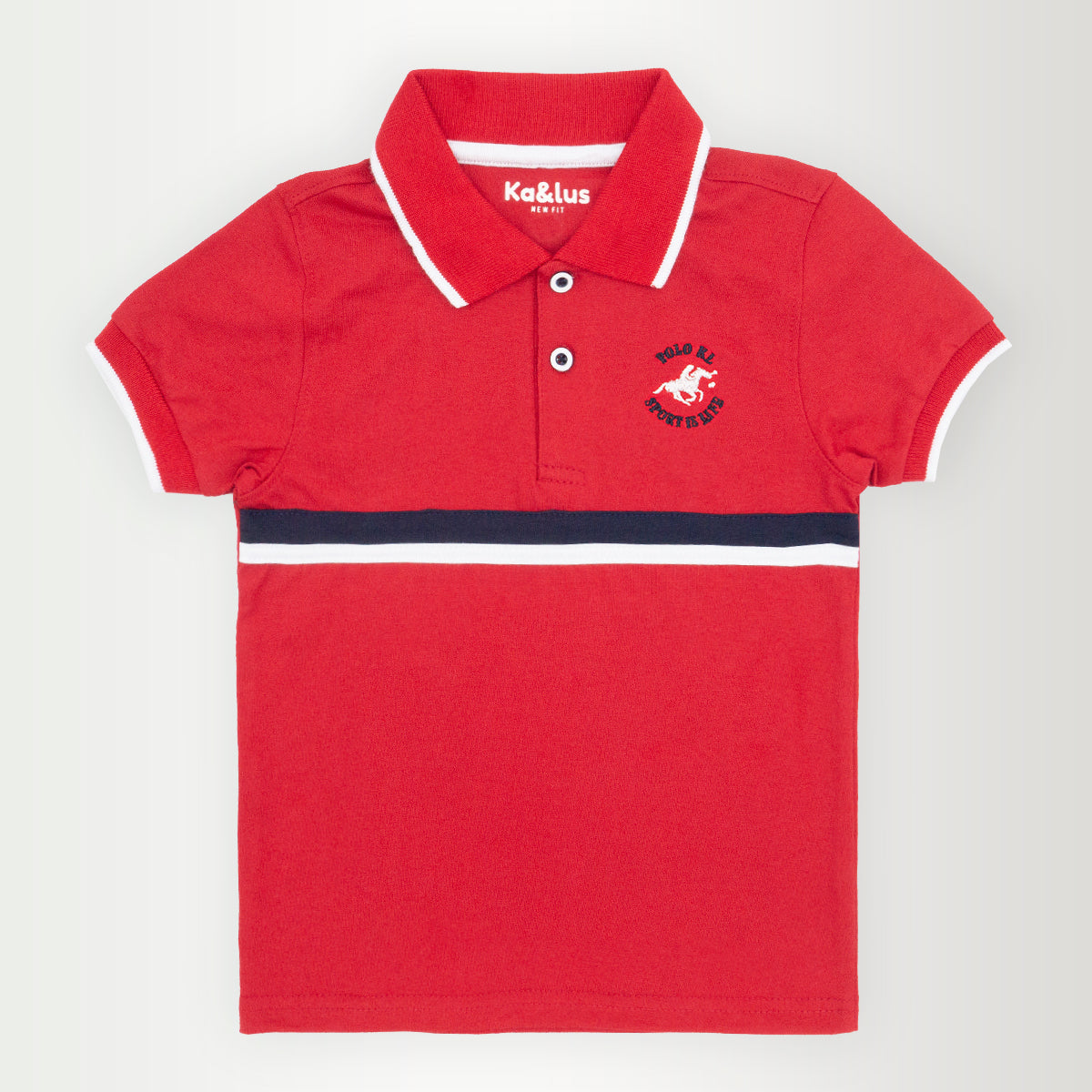 Playera polo LINE manga corta juvenil
