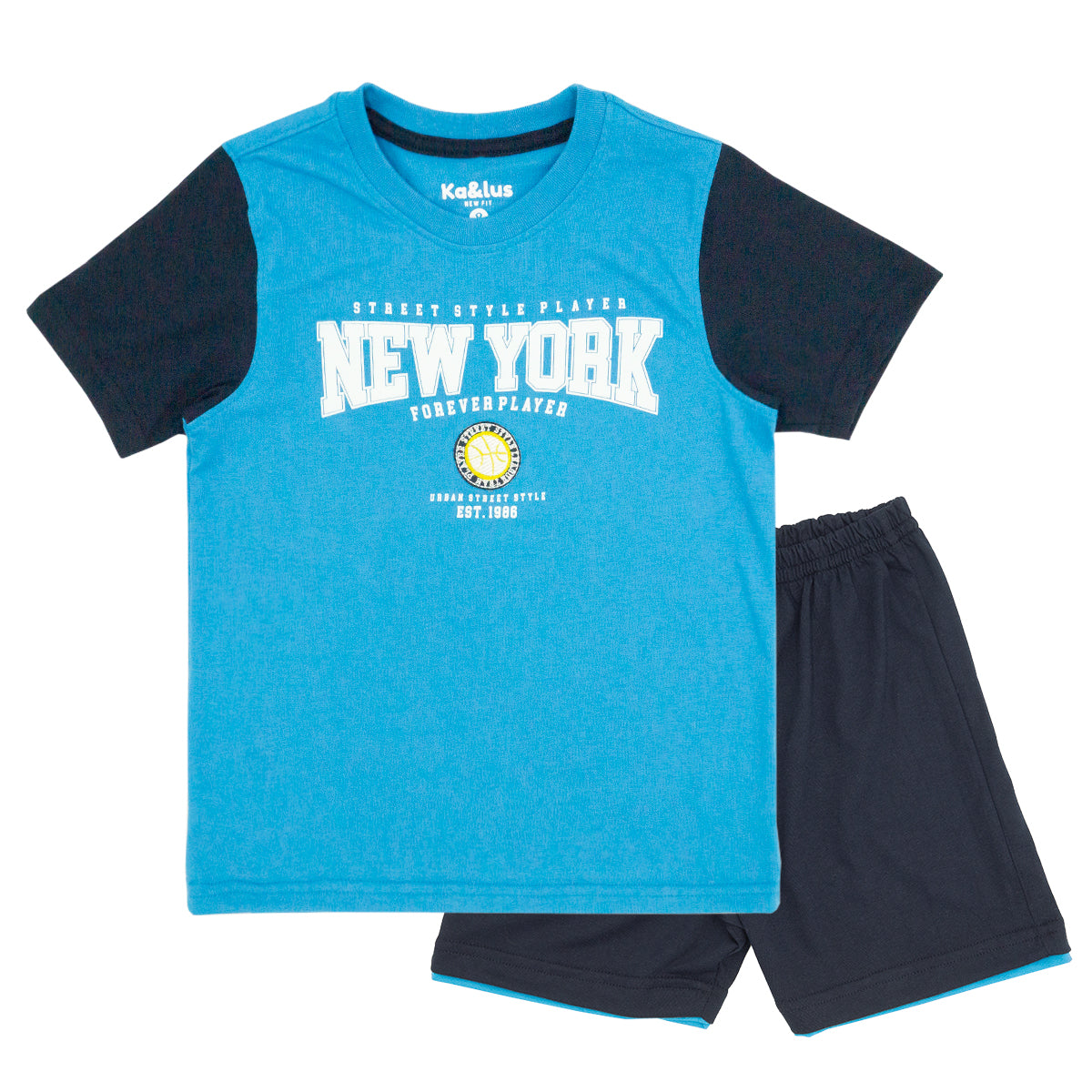 Conjunto juvenil CITY playera + short a combinación