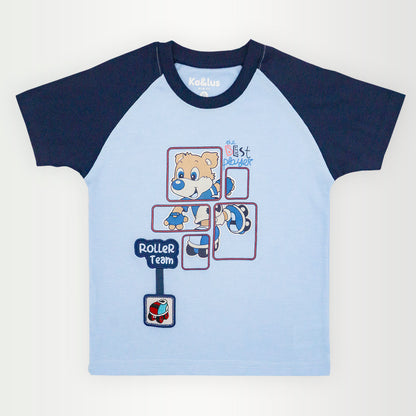 Playera redondo CARTOON infantil manga corta Kalus