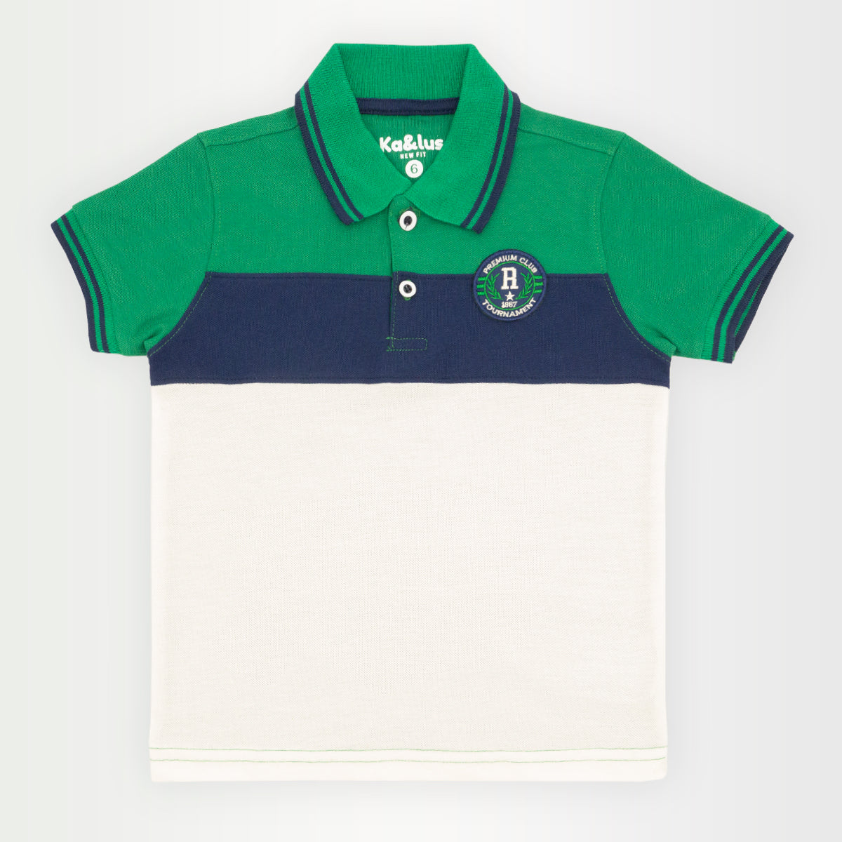 Playera polo BLOQUES manga corta Infantil