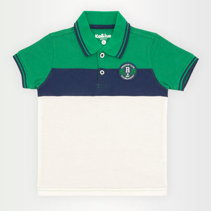 Playera polo BLOQUES manga corta Infantil