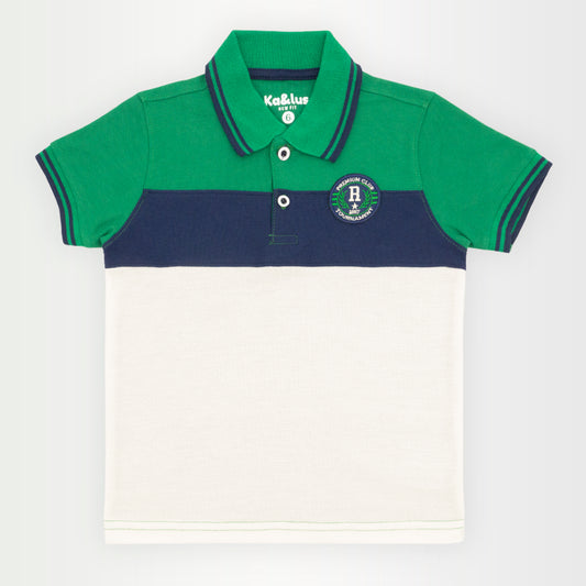 Playera polo BLOQUES manga corta Infantil