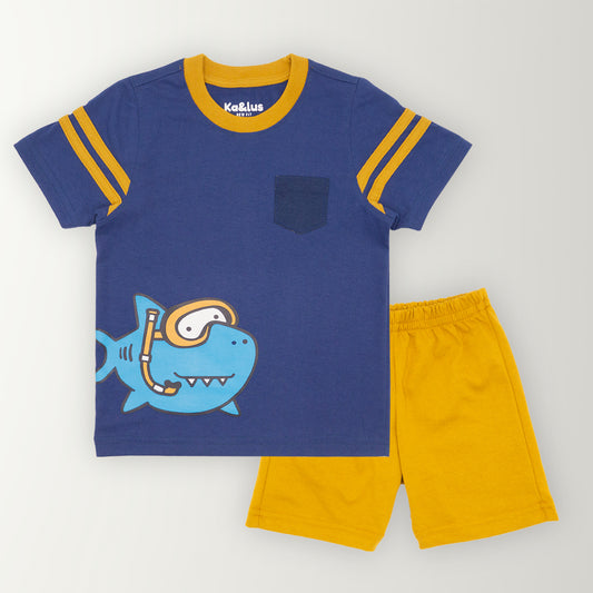 Conjunto BEACH infantil playera + short a combinación