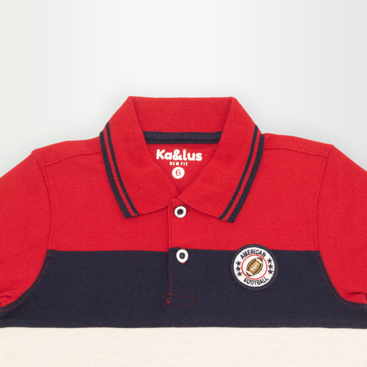 Playera polo BLOQUES manga corta Infantil