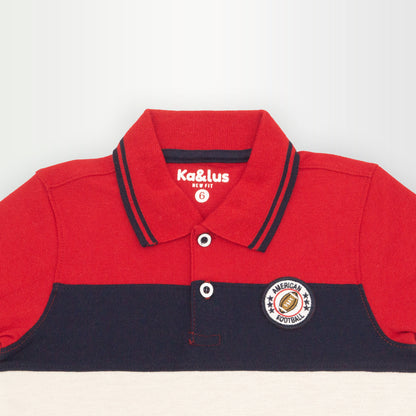 Playera polo BLOQUES manga corta Infantil