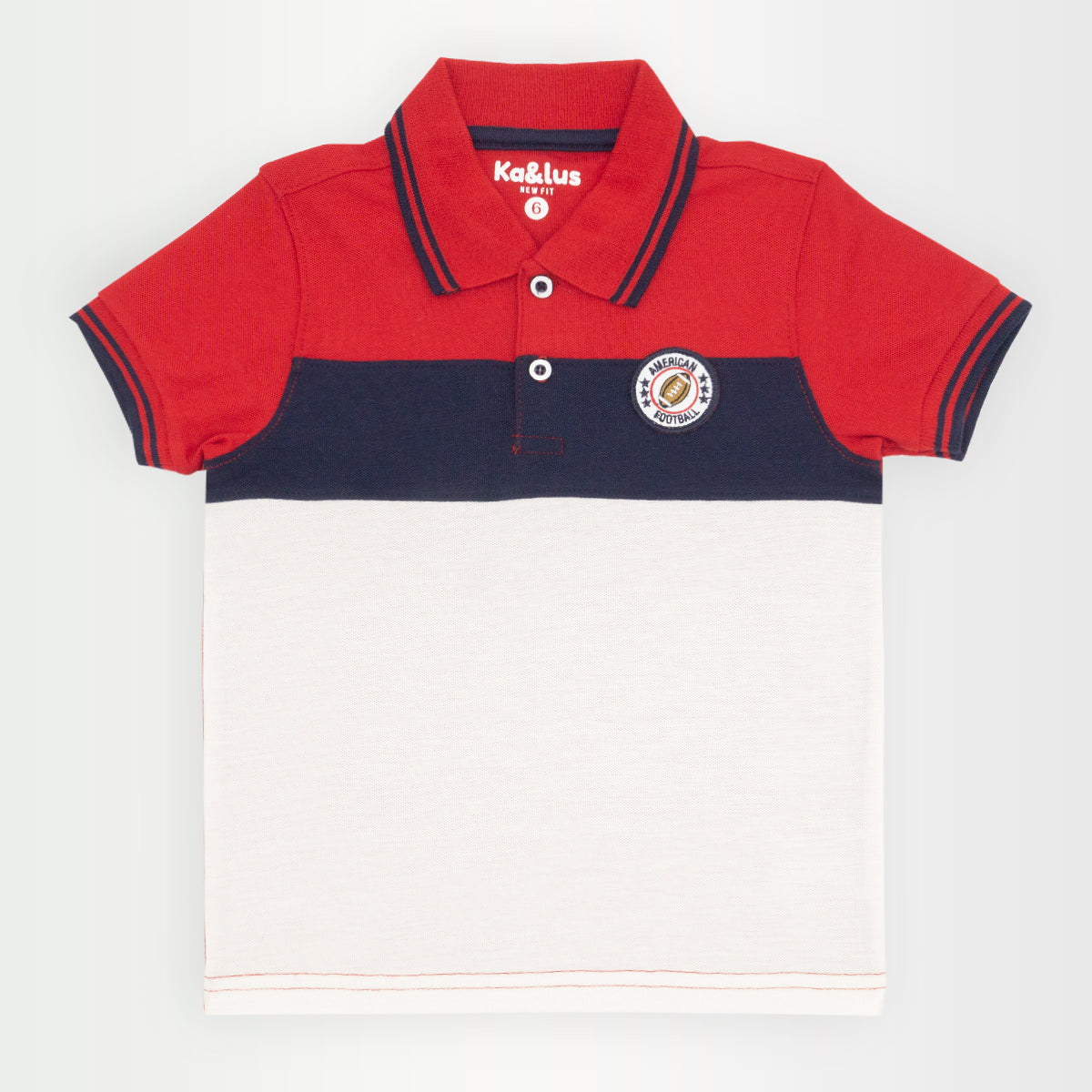 Playera polo BLOQUES manga corta Infantil