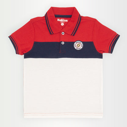 Playera polo BLOQUES manga corta Infantil