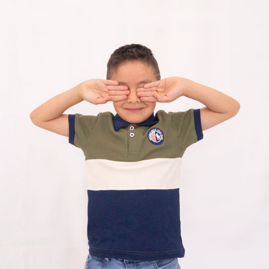 Playera Pique Bloques Juvenil