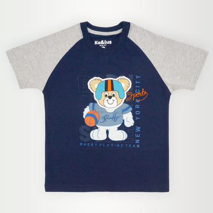 Playera redondo CARTOON infantil manga corta Kalus