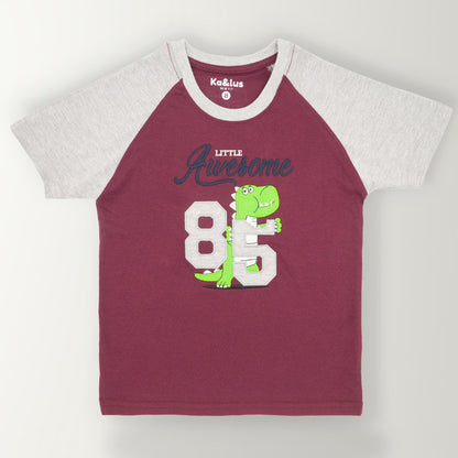 Playera redondo RAPTOR manga corta para niño infantil