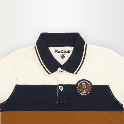 Playera polo BLOQUES manga corta Infantil