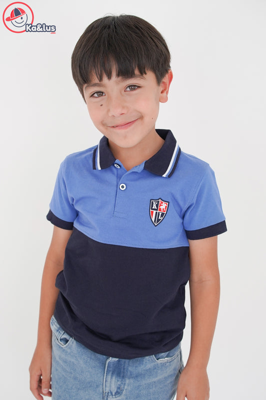 Playera polo COMBINADO infantil para niño