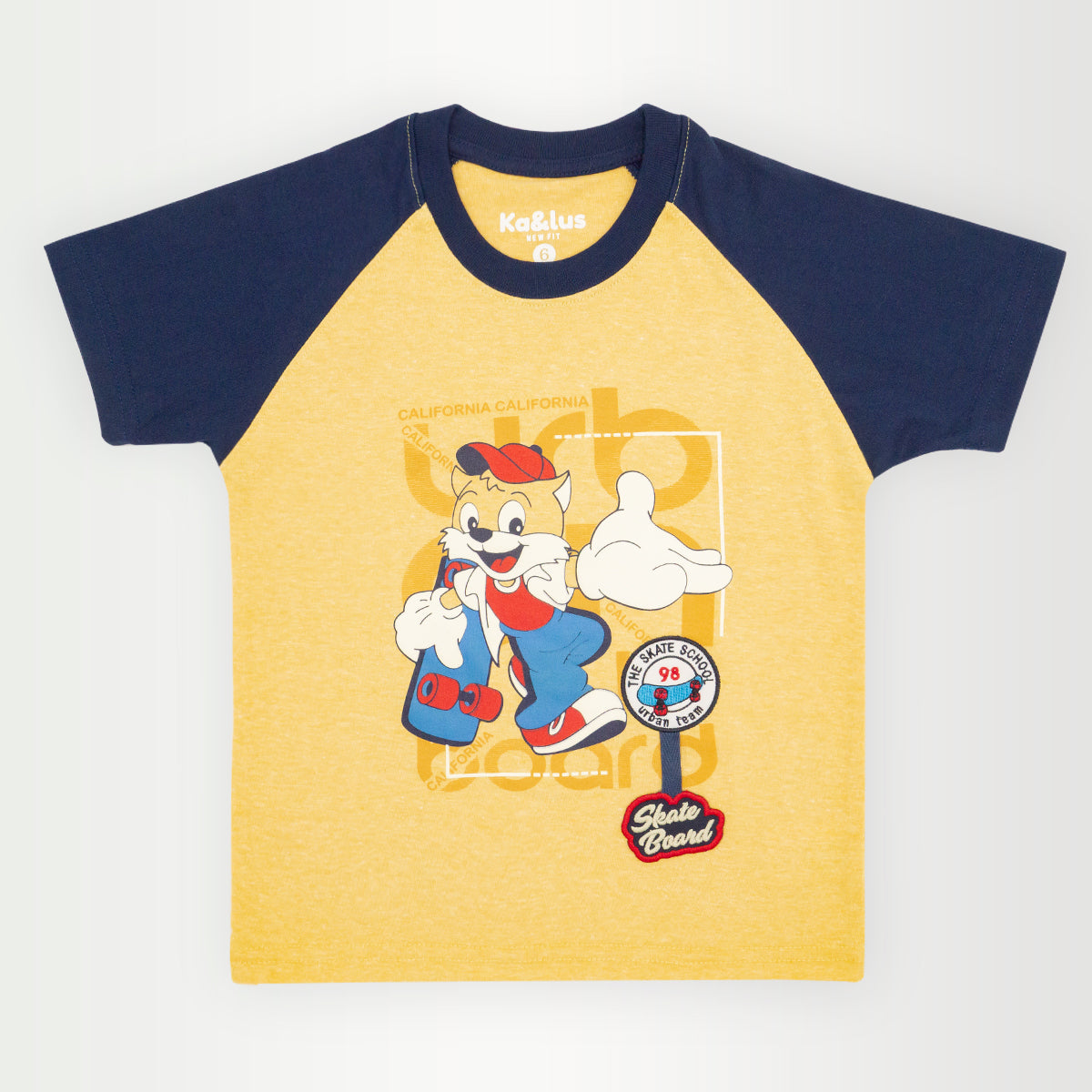 Playera redondo CARTOON infantil manga corta Kalus