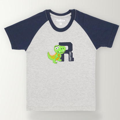 Playera redondo RAPTOR manga corta para niño infantil