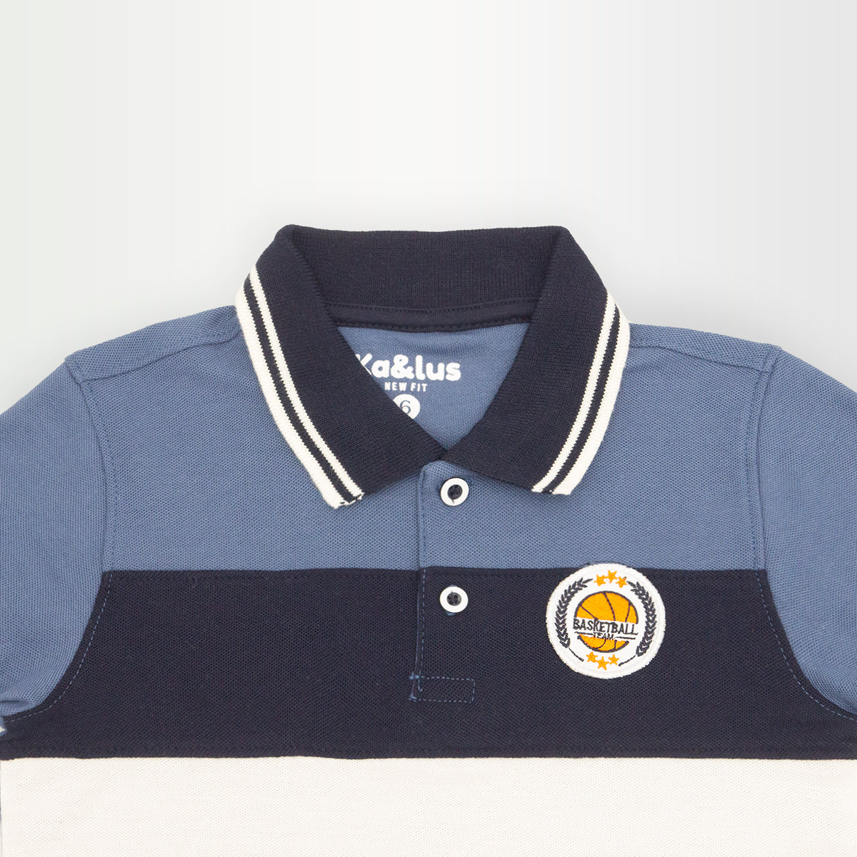 Playera polo BLOQUES manga corta Infantil