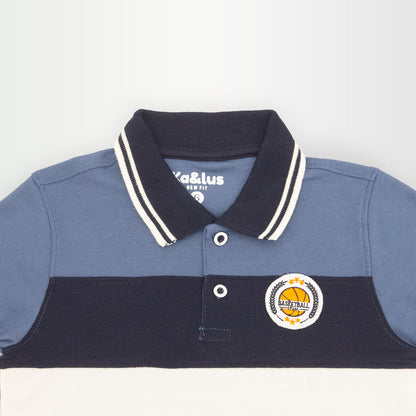 Playera polo BLOQUES manga corta Infantil
