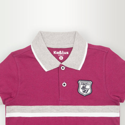 Playera polo LINE manga corta infantil