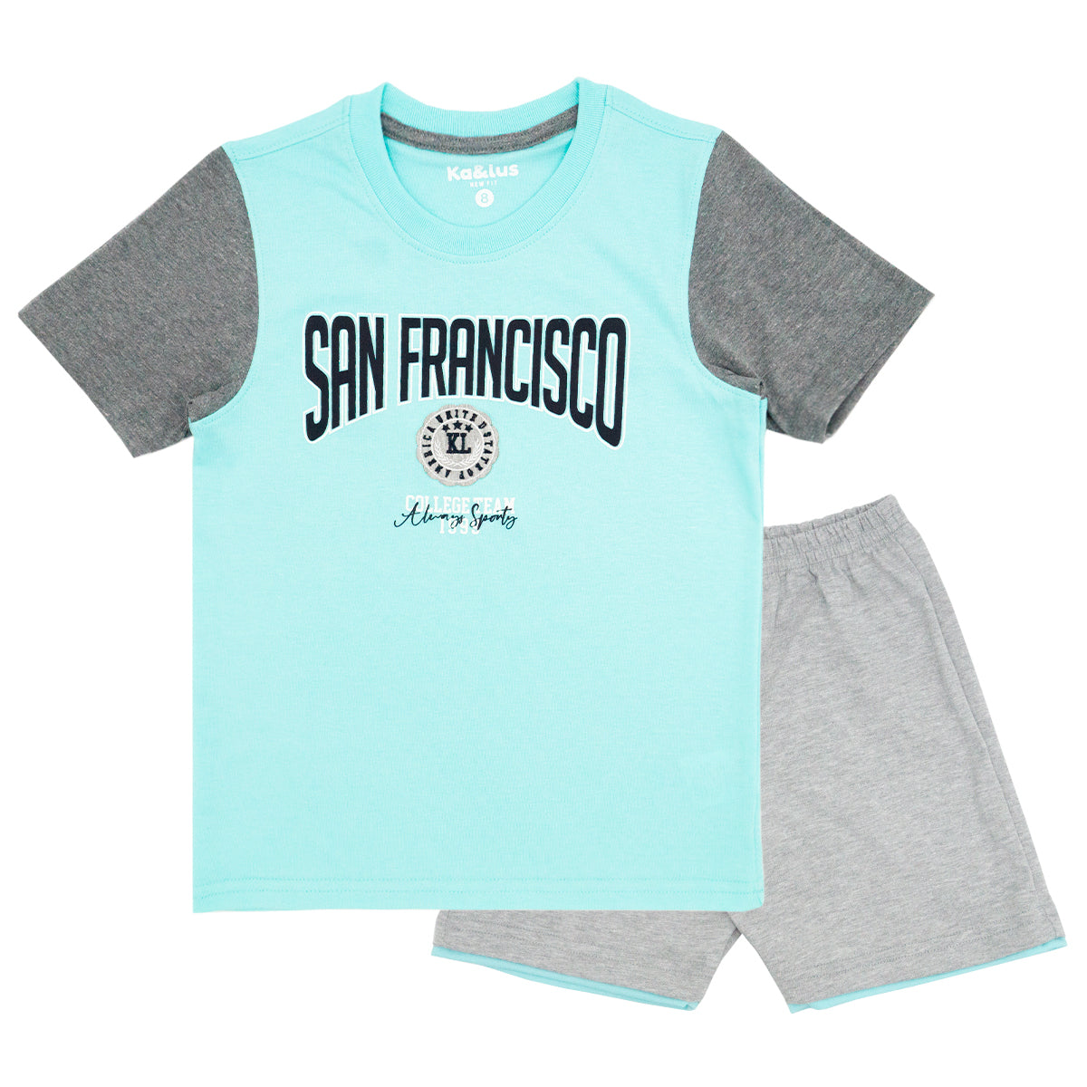 Conjunto juvenil CITY playera + short a combinación