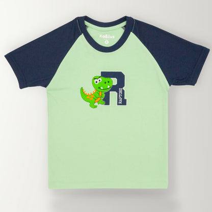 Playera redondo RAPTOR manga corta para niño infantil