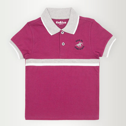 Playera polo LINE manga corta juvenil