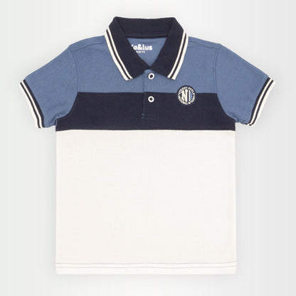 Playera polo BLOQUES manga corta juvenil Kalus