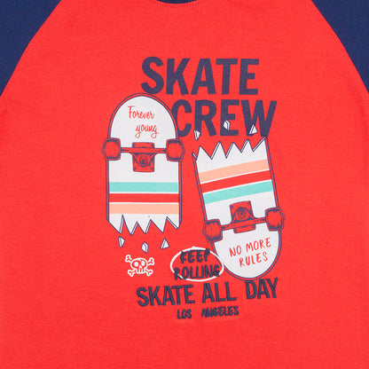 Playera Cuello Redondo Skate Juvenil