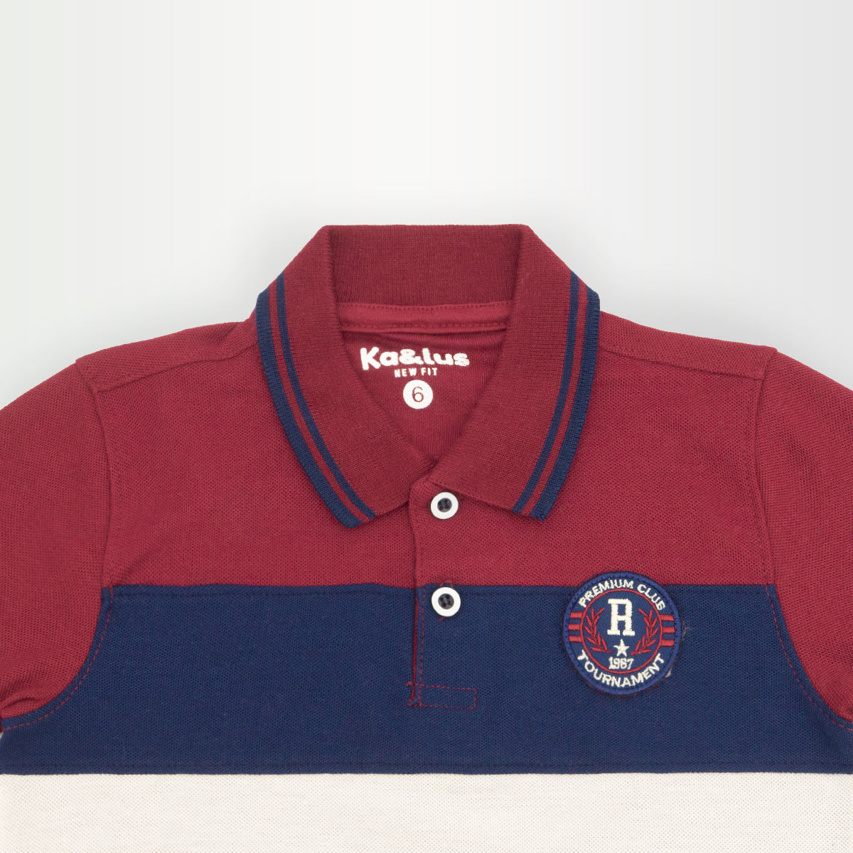 Playera polo BLOQUES manga corta Infantil