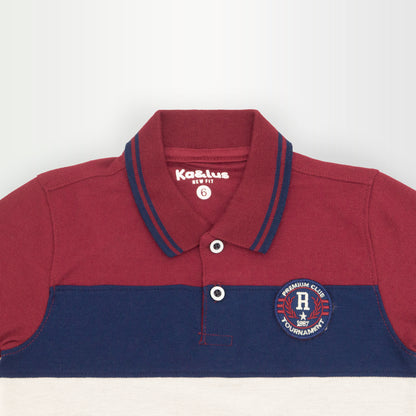 Playera polo BLOQUES manga corta Infantil