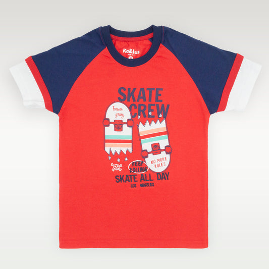 Playera Cuello Redondo Skate Juvenil