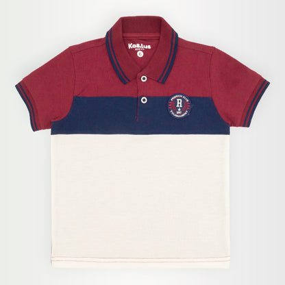 Playera polo BLOQUES manga corta Infantil