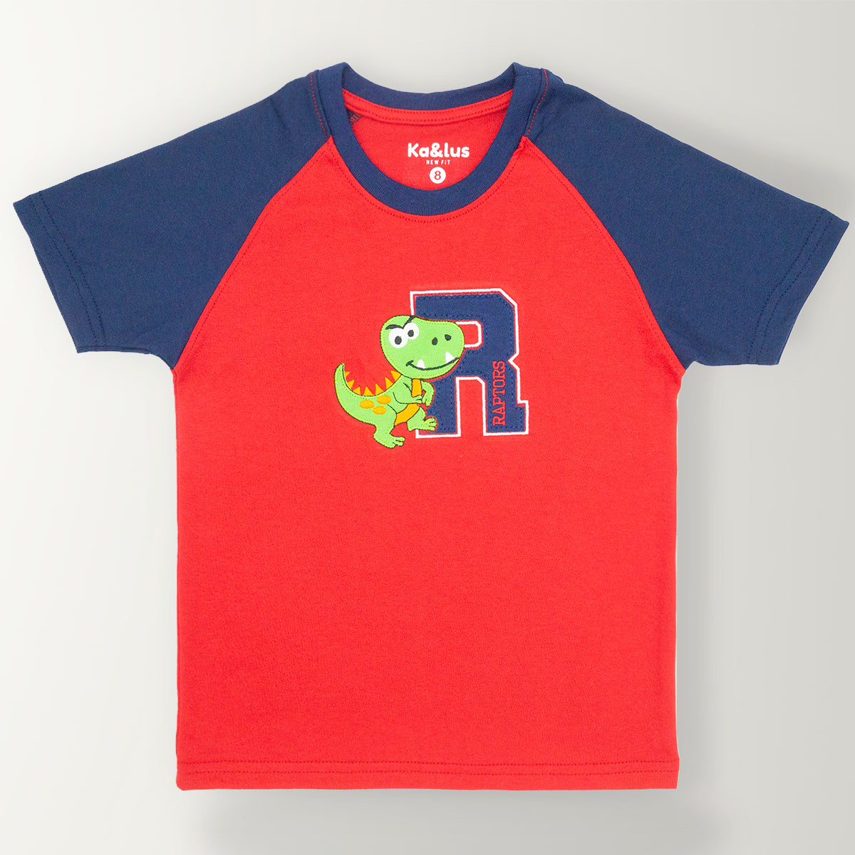 Playera redondo RAPTOR manga corta para niño infantil