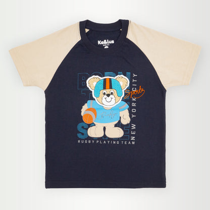 Playera redondo CARTOON infantil manga corta Kalus